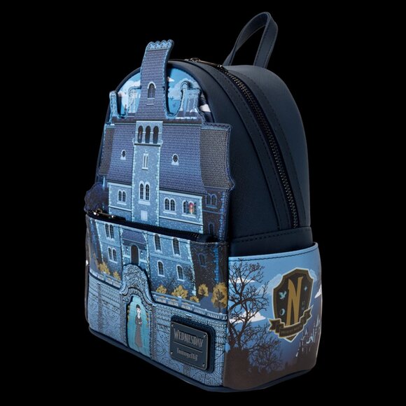 Wednesday Nevermore Academy Castle Glow Mini Backpack NWT main image 2